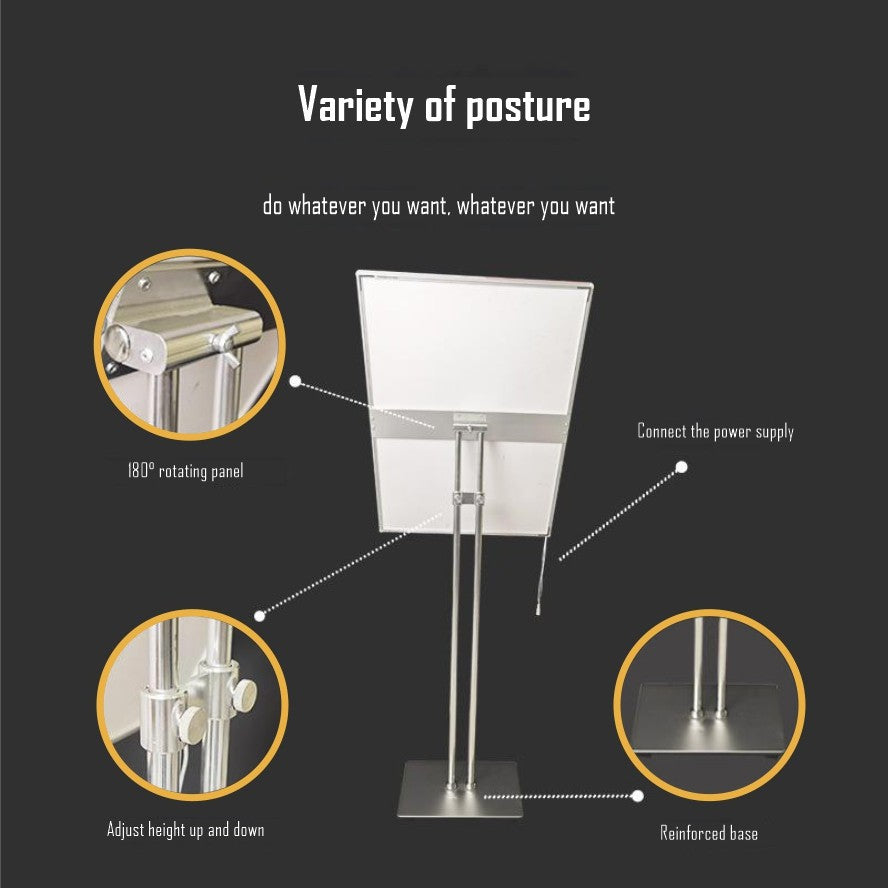 LED Ultra Thin Display Light Box Floor Stand / Mall Restaurant Cosmetic Shop Store Building Standee