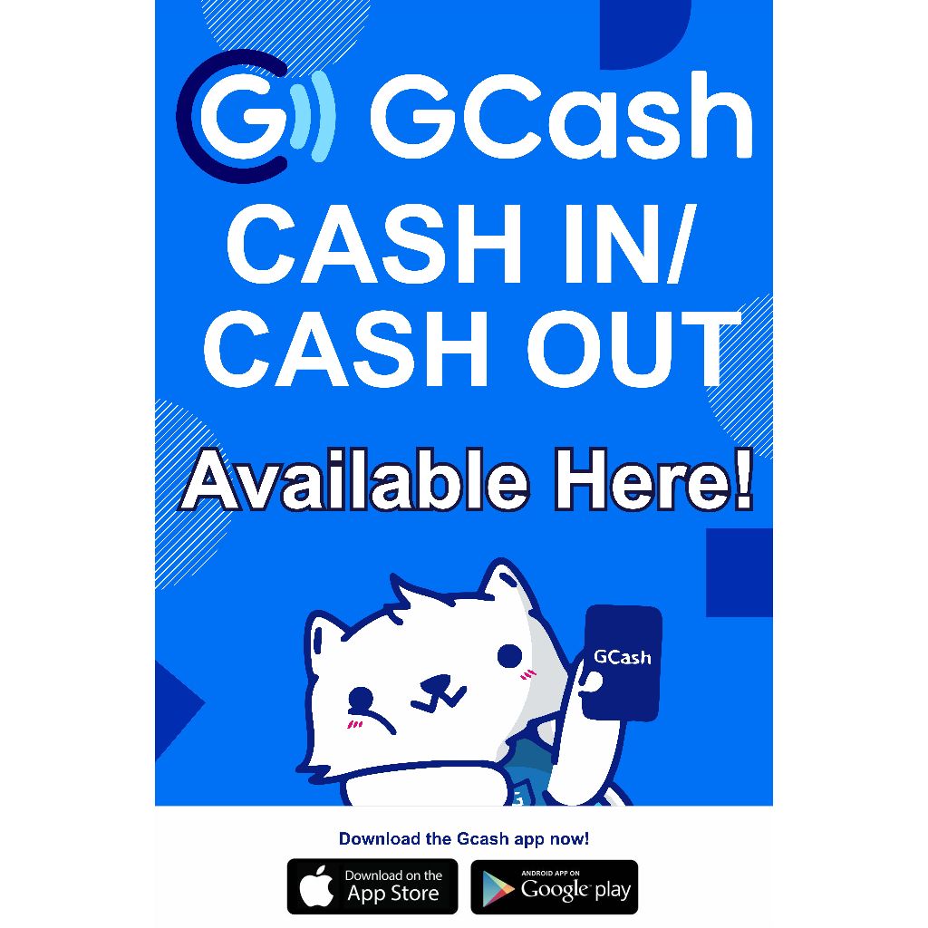 Gcash Banner Tarpaulin Paymaya Shopee Pay Cash-in Cash-out Smart Globe Rates Load Bills Payment Tarp