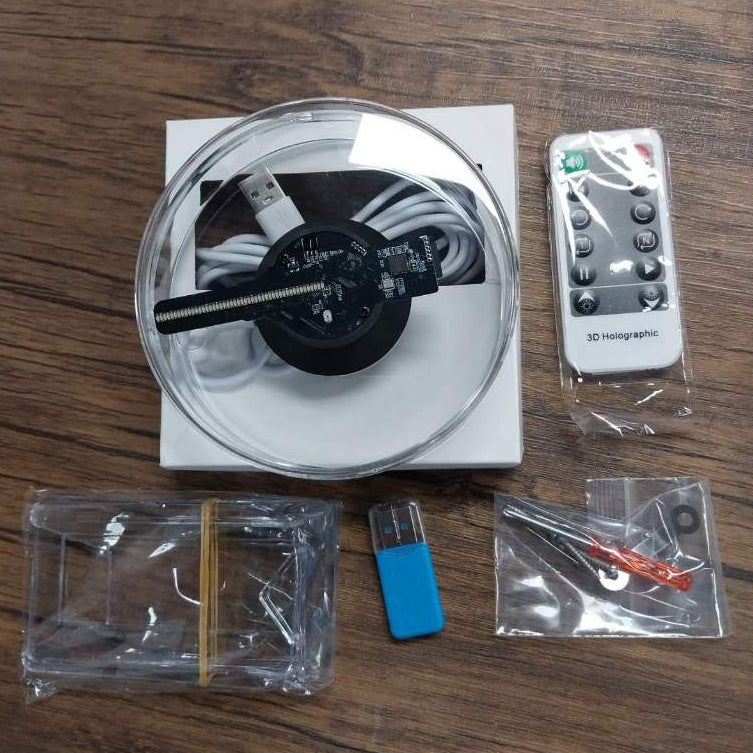 3D Hologram Signage /Advertising Fan Projector LED light display Business Store Shop Bar Photo Video