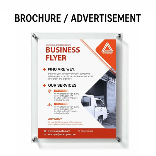 A4 A3 Size Wall Acrylic Frame w Bolt / Office Business Permit Certificate Document Poster Photo