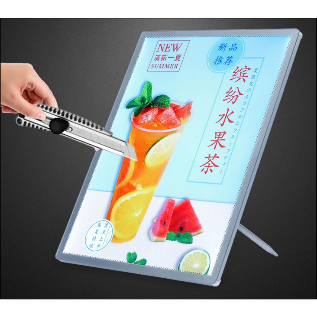 LED Menu Table Stand / Order Board Display Light Table Price List Milk Tea Restaurant Shop Signage