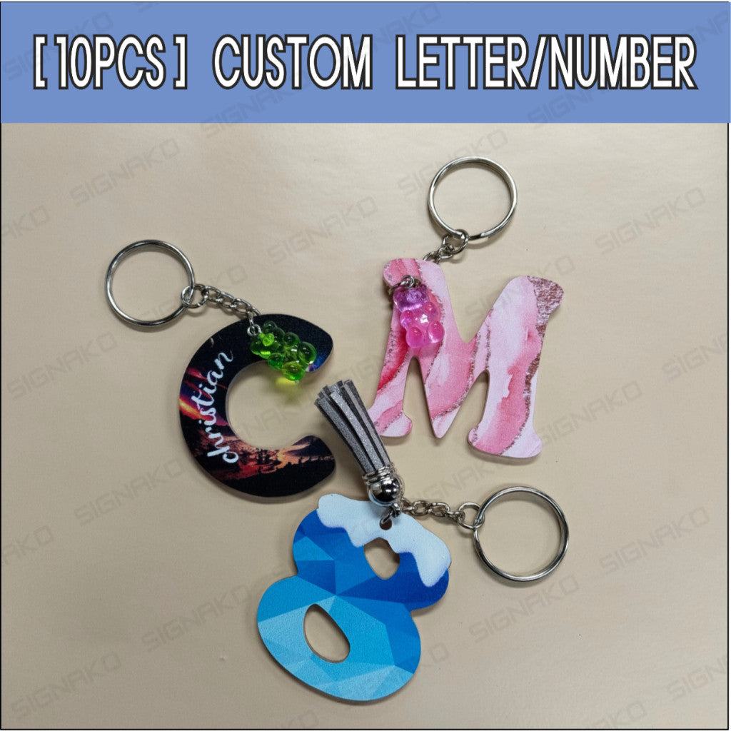 10pcs) Customized Acrylic Keychain UV Direct Print / Souvenir Anniversary Gift Personalized Keyring