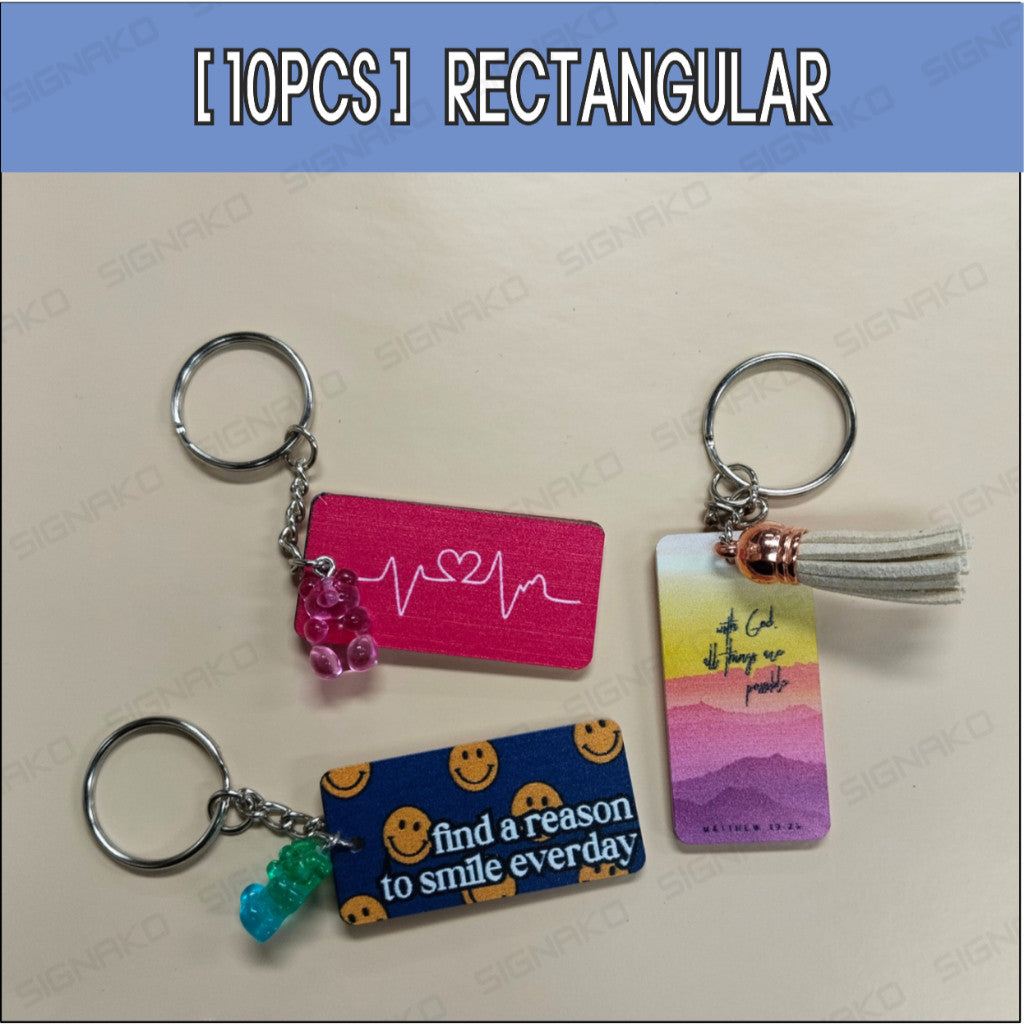 10pcs) Customized Acrylic Keychain UV Direct Print / Souvenir Anniversary Gift Personalized Keyring