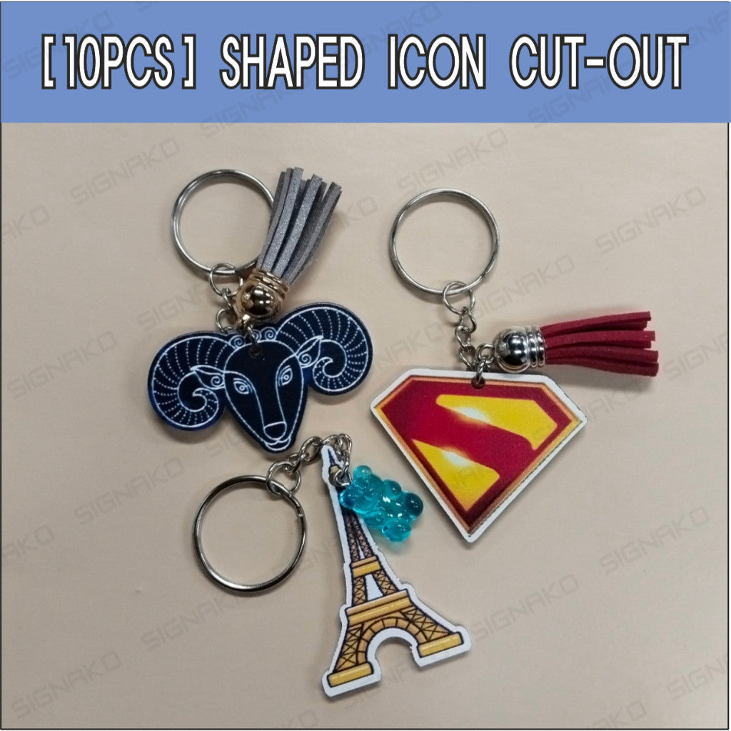10pcs) Customized Acrylic Keychain UV Direct Print / Souvenir Anniversary Gift Personalized Keyring