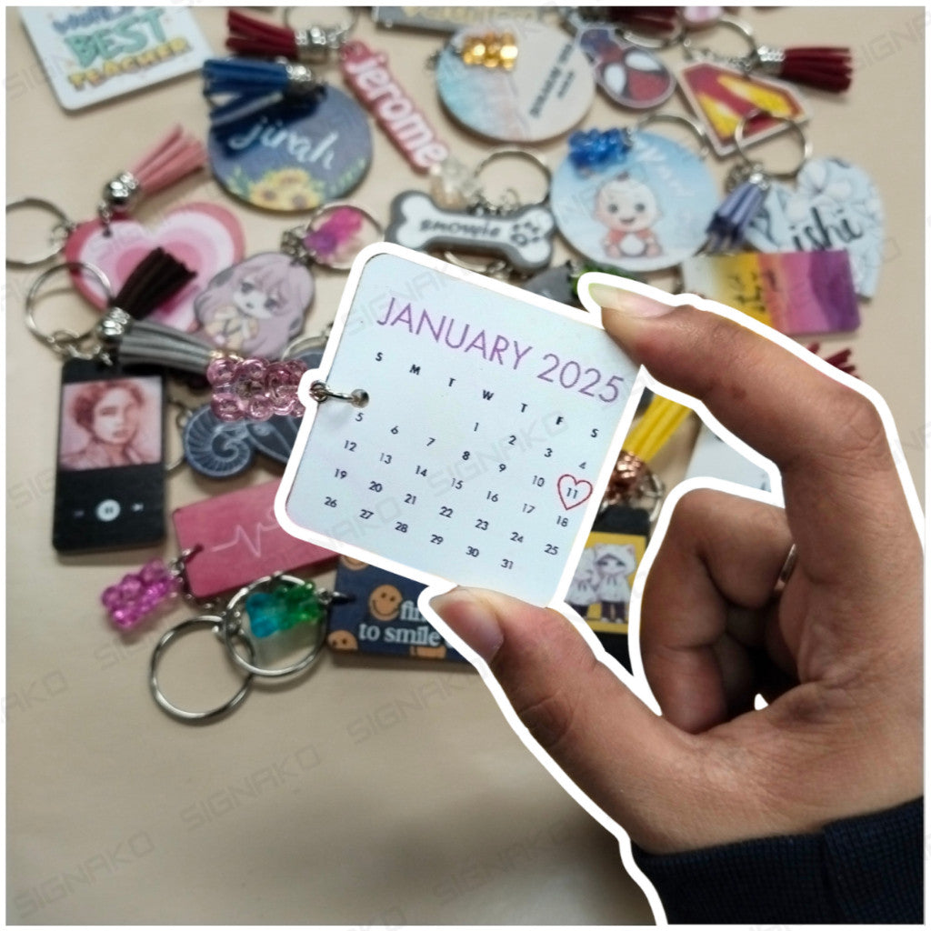 10pcs) Customized Acrylic Keychain UV Direct Print / Souvenir Anniversary Gift Personalized Keyring