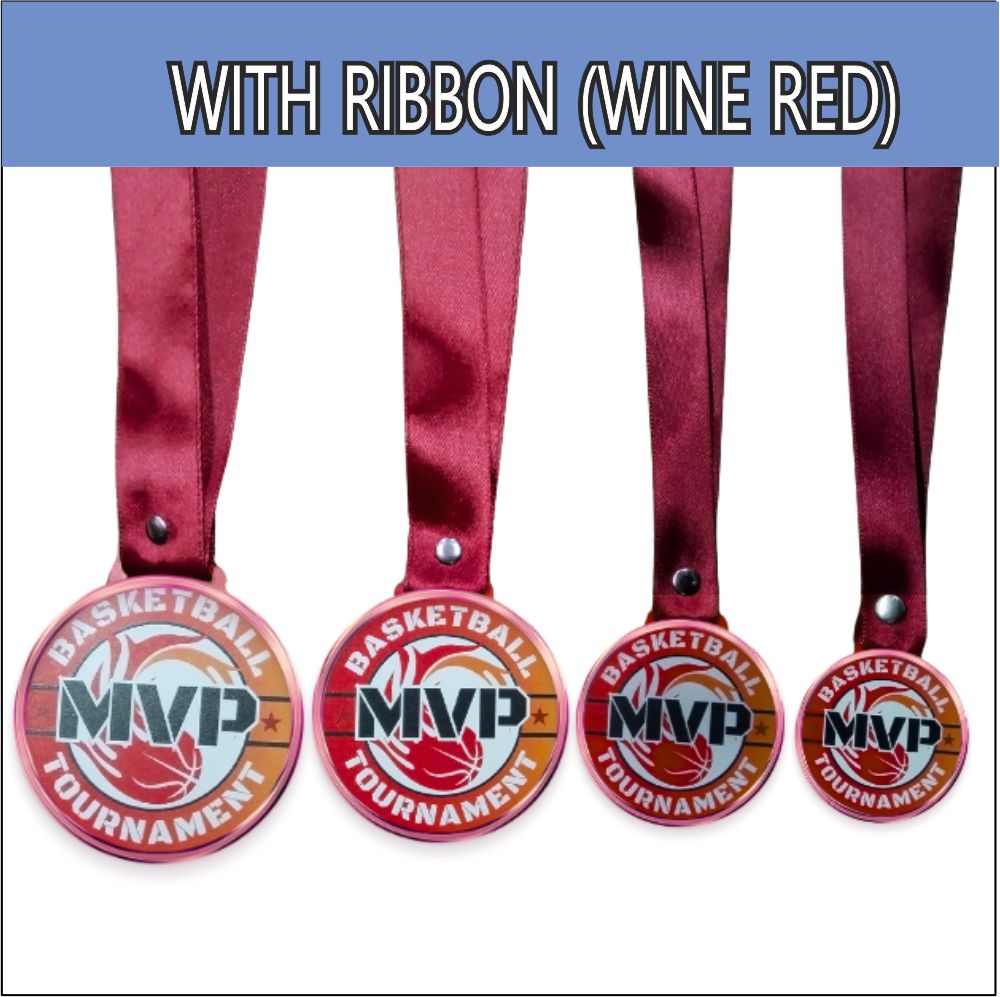 10Pcs Customized Medals/UV Direct Print on 3mm Clear Acrylic w/ Ribbon Lace / Award Trophy Plaque